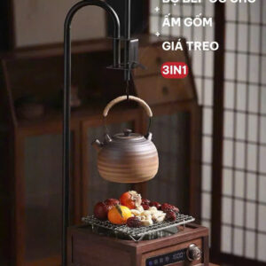 Bộ Ấm Trà 3in1 Gỗ Óc Chó