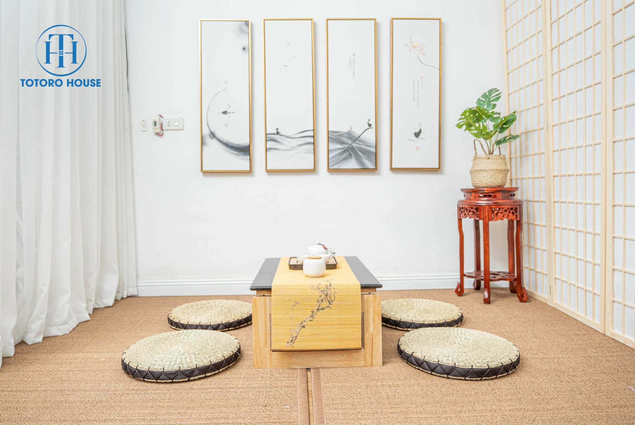 Nệm ngồi bệt vuông cho bàn trà