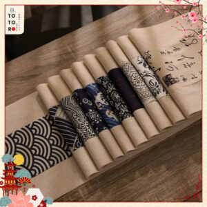 Khăn Trải Bàn Trà Đạo Vải Canvas Cao Cấp Phong Cách Nhật