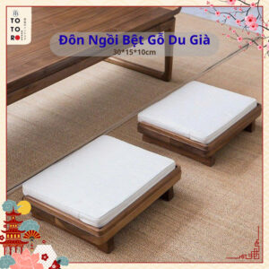 Đôn Ngồi Bệt Gỗ Du Già